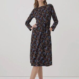 Pact Organic Fit & Flare Tie Wrap Dress
